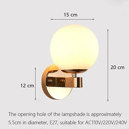 Decorbites™ Eisen-Wandlampe mit Glasball, elegante Wandlampe für Treppen und Lesen im Zuhause