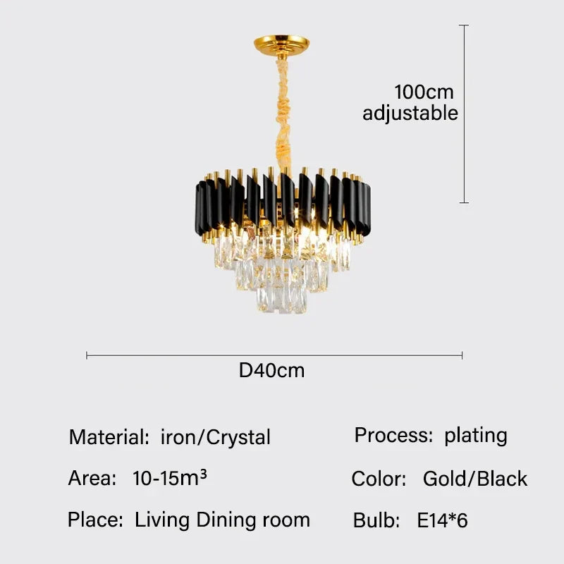 Decorbites™ Kristall-Hängeleuchter - Moderne Luxus-LED-Beleuchtung für Wohnzimmer, Esszimmer, Schlafzimmer