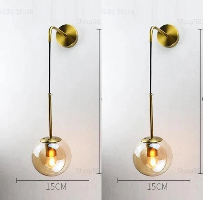 Decorbites™ Glas-Kugeln-Wandlampe – Nordisch-retro LED-Beleuchtungskörper