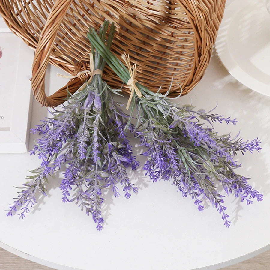 Decorbites™ Lavendel-Hochzeitskranz Künstliche Blumen Wohnraumdekoration Bastelarbeiten Falsche Pflanzen