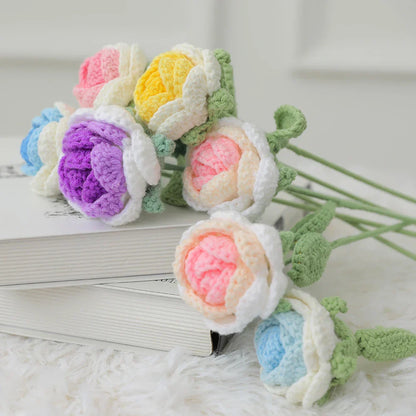 Decorbites™ Strauß aus gehäkelten Rosen DIY Häkelanleitung Hochzeitsgeschenk Muttertag-Geschenk