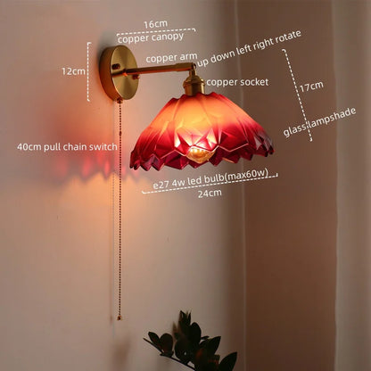 Decorbites™ Japanischer Stil LED-Glas-Kupfer-Wandleuchte für Restaurant, Bar, Schlafzimmer, Badezimmer