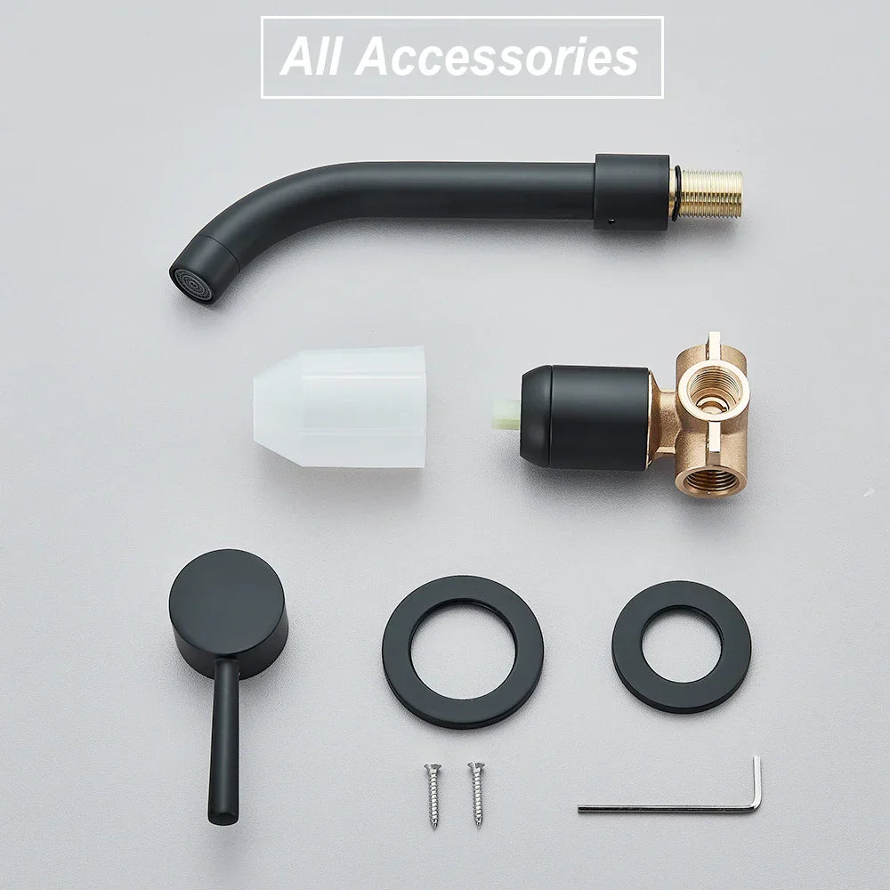 Gold Brass Wall Faucet
