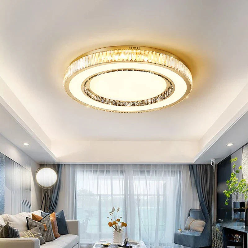 Gold Double Layer Chandelier