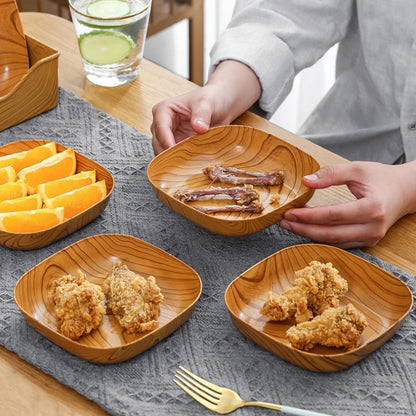 Decorbites™ Imitationsholz-Snackteller-Gerichtstablett für Sushi-Frühstück-getrocknete Früchte