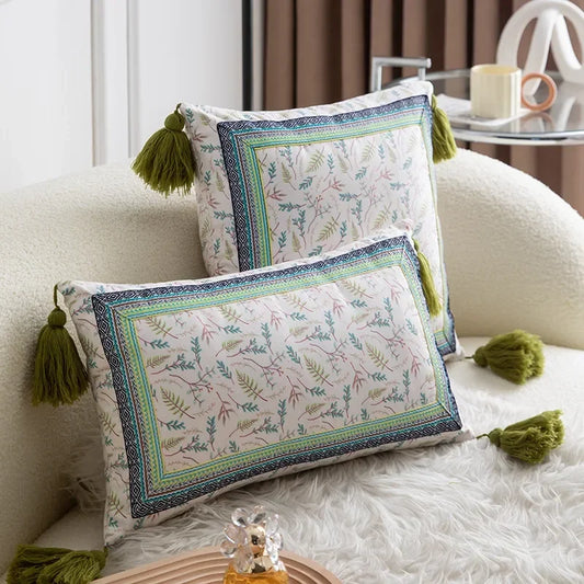 Decorbites™ Ethnisch-Stil Quasten Wurf-Kissenbezug-Set