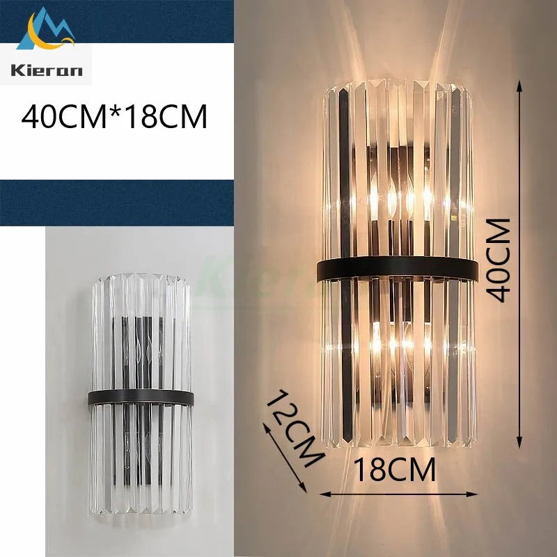 Decorbites™ Crystal-LED-Wandlampen: Moderne 40 cm Schlafzimmer-Wohnzimmer-Lampe