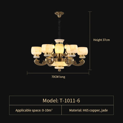 Decorbites™ Jade-Leuchter: Stilvolle chinesische Zen-Wohnzimmerlampe für Duplex-Gebäude von Guangdong Zhongshan