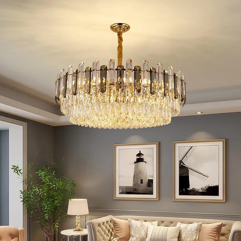 Decorbites™ K9-Kristall-Leuchter für moderne Innenraumbeleuchtung im Wohnzimmer, hängende Leuchte