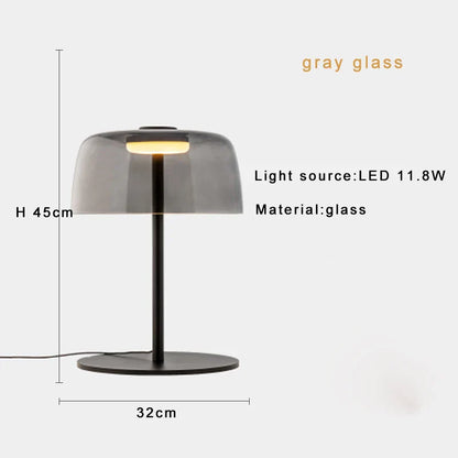 Decorbites™ Grünes Glas Vintage Tischleuchte für Büro, Schlafzimmer und Nachttisch – Luxuriöse Dekoration