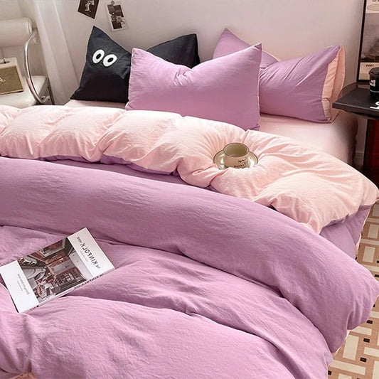 Decorbites™ Baumwoll-Bettwäsche-Set: Weiche Daunendeckenbezüge, Kissenbezüge, Steppdecken-Set – Komfort für alle Jahreszeiten
