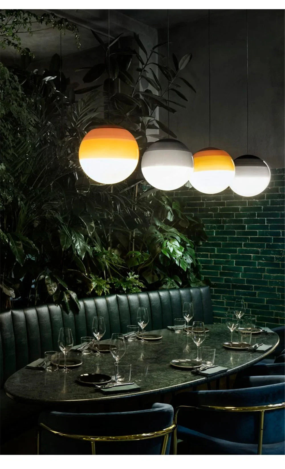 Gradient Glass Dome Pendant Light