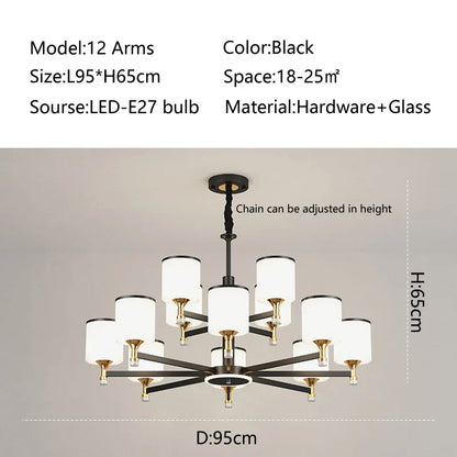 Decorbites™ Glasleuchter: Nordisch moderner LED-Hängeleuchter für Wohnzimmer und Schlafzimmer