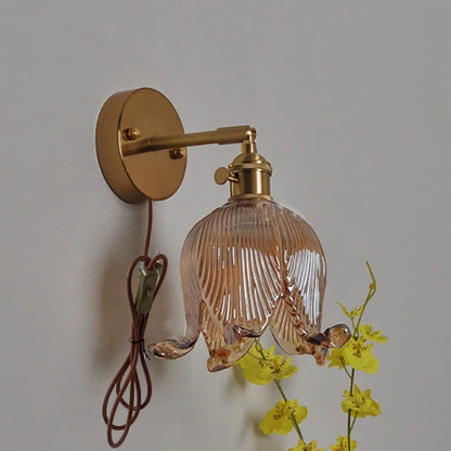Decorbites™ Loft Bernstein-Glas LED-Wandleuchte mit Vintage-Drehschalter
