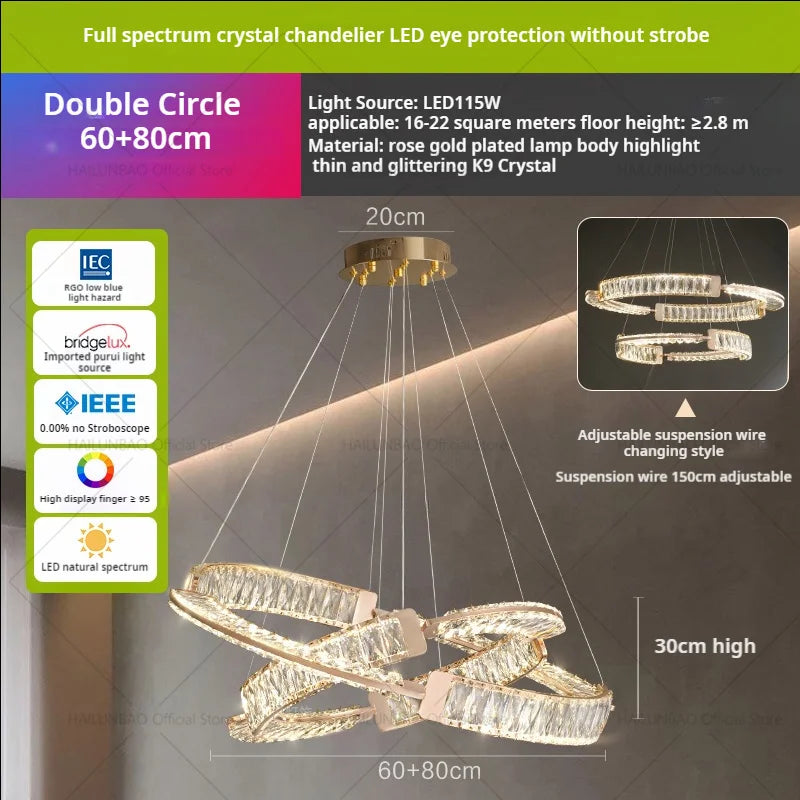 Decorbites™ Leichtes Luxus-Kristall-Lüster für elegante Wohn- und Essensatmosphäre