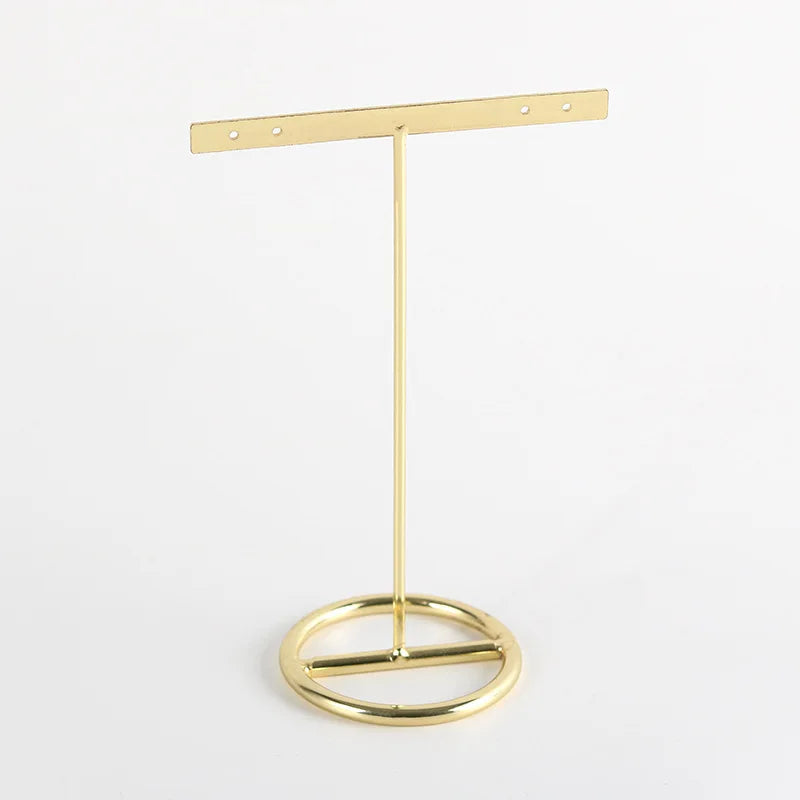 Decorbites™ Golden Geometrisches Schmuckdisplay-Regal – Desktop-Aufbewahrung & Heimdekoration