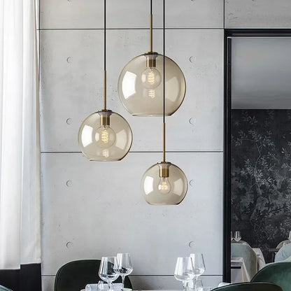 Nordic Multi-Head Glass Pendant Chandelier