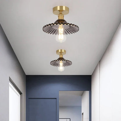 Decorbites™ Grünes Glas Kupfer Deckenleuchte Balkon Küche Moderne LED Lampe