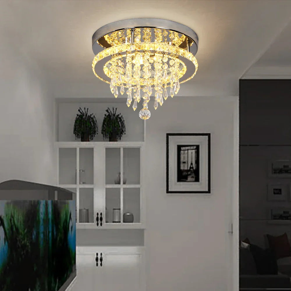 Decorbites™ Kristall-LED-Deckenleuchter: Fernbedienbares Dimmbare Rundleuchte für Luxuriöse Heimdekoration