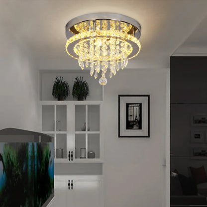 Decorbites™ Kristall-LED-Deckenleuchter: Fernbedienbares Dimmbare Rundleuchte für Luxuriöse Heimdekoration