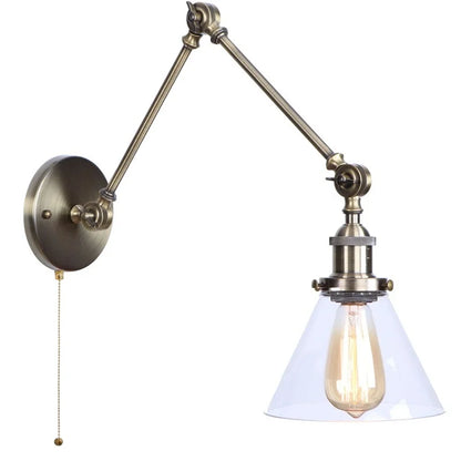 Decorbites™ Industrielle Schwenkbare Loft-Lampe mit Vintage-Design und klarem Glas-Spiegel-Licht