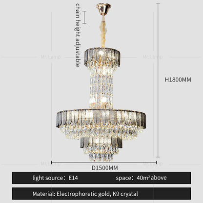 Decorbites™ Kristall-Leuchter: Postmoderne Mehrschicht-Luxus für Wohnzimmer, Hotel-Lobby und Villa