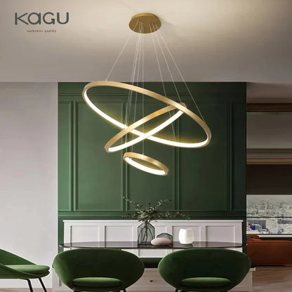 DecorBites™ LED Ceiling Chandelier Round Pendant Light for Modern Home Interior Lighting