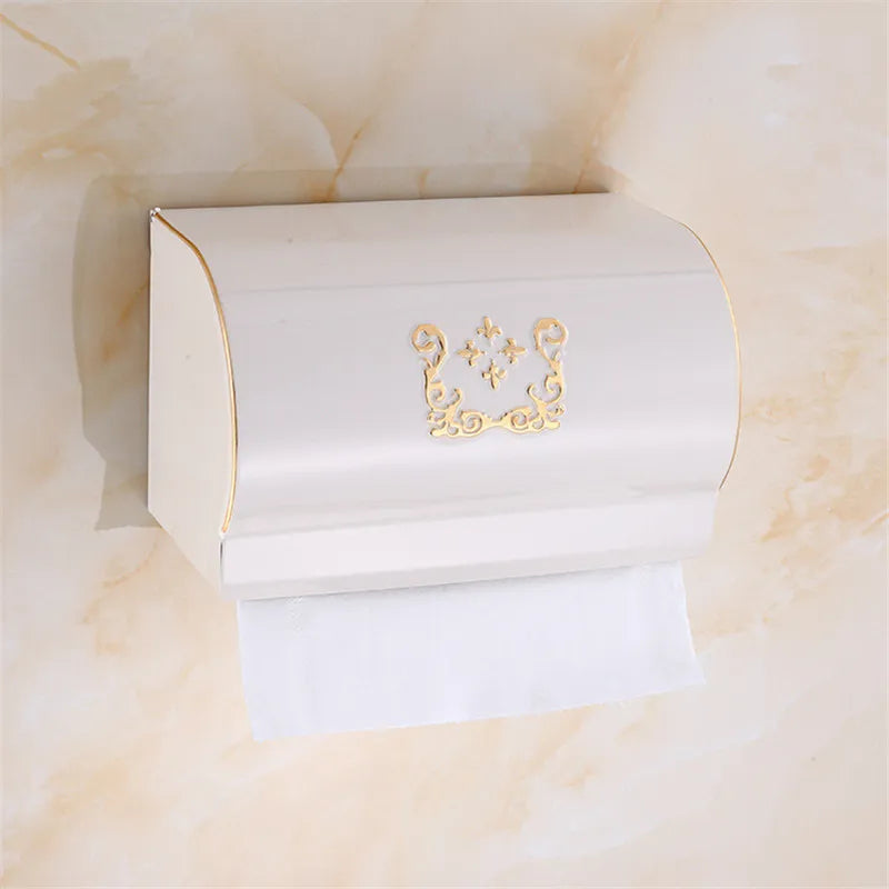Decorbites™ Schwarzer Geätzter Aluminium-Bad-Toilettenpapierhalter Toilettenpapierrollenhalter