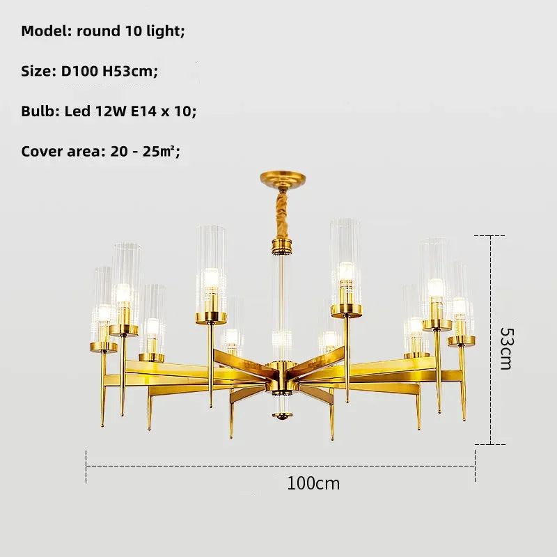 Decorbites™ Gold Metall Glas LED Anhängerleuchten Kette Hängelampe