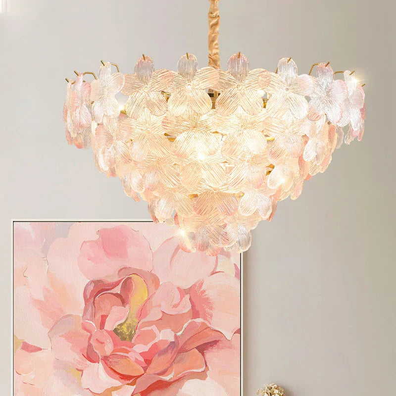 Decorbites™ Glas Blume Prinzessin Zimmer LichtLux Postmodern Französisch Creme Wind Lampe
