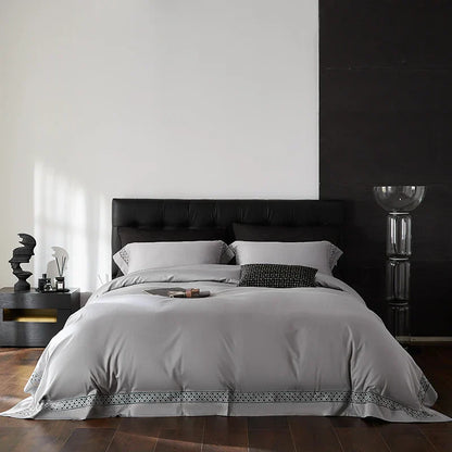 DecorBites™ Egyptian Cotton Luxury Hotel Bedding Set: Duvet, Sheet, Pillowcases