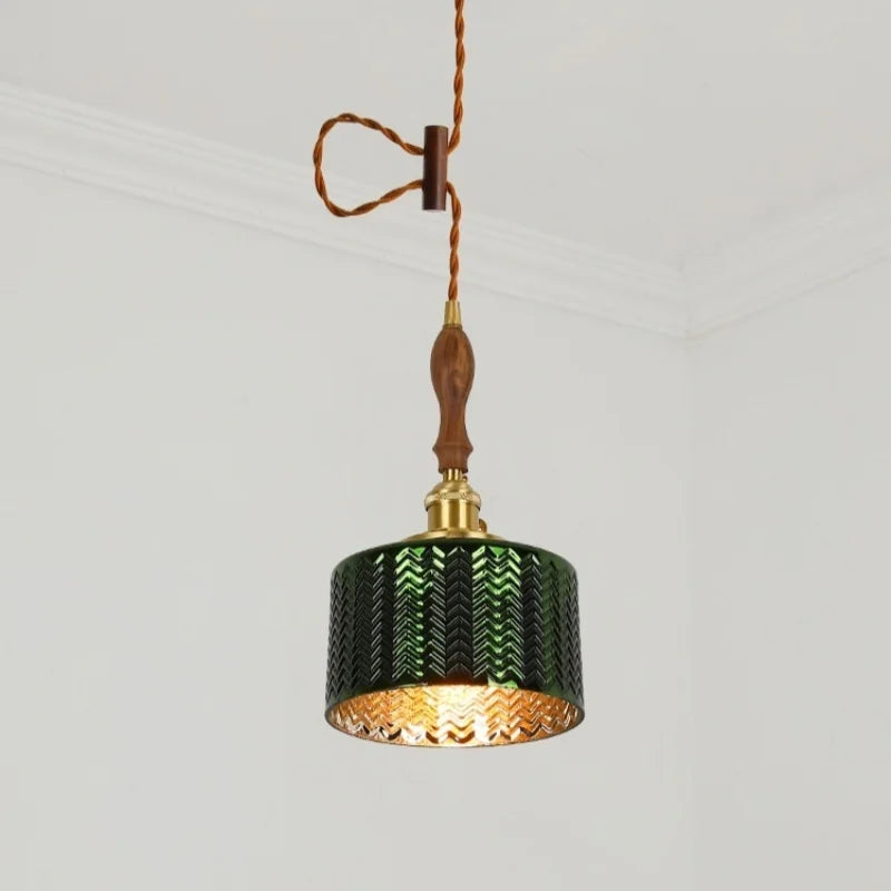 Decorbites™ Grüne Wellenglas-Hängeleuchte: Modernes Minimalismus für Wohnzimmer, Schlafzimmer, Café