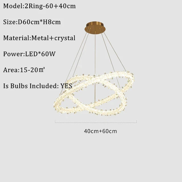 Decorbites™ K9-Kristall-Rundleuchter: Moderne LED-Hängeleuchte für Zuhause, Wohnzimmer, Schlafzimmer, Lobby