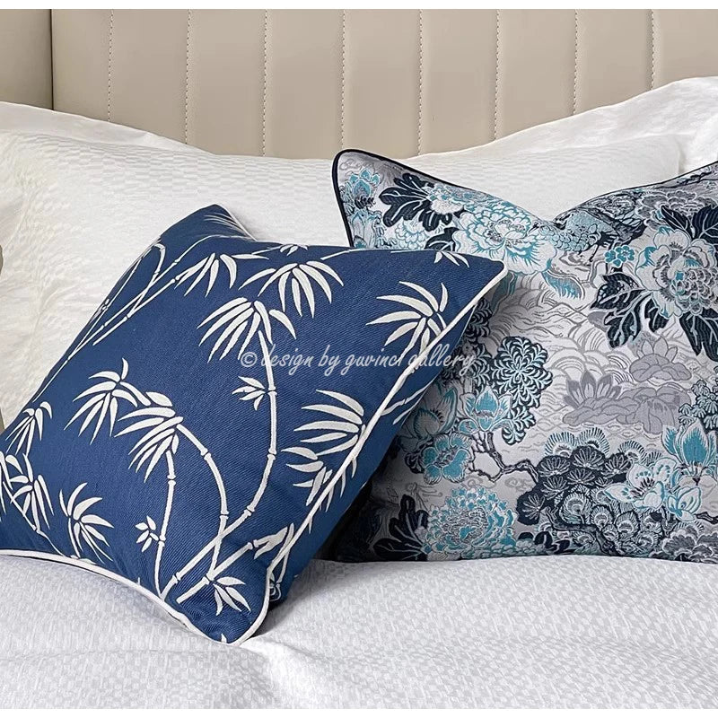 DecorBites™ Geometric Jacquard Cushion Cover 45x45cm - European Art Decor for Home