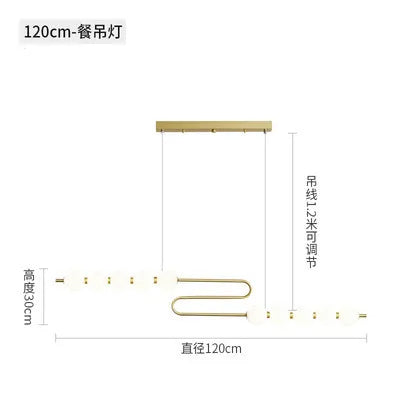 Gold Acrylic Ceiling Chandelier Dia102cm Bedroom