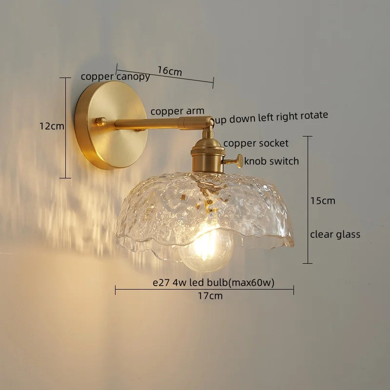 DecorBites™ Green Glass LED Wall Lamps - Modern Home Decor Applique Murale