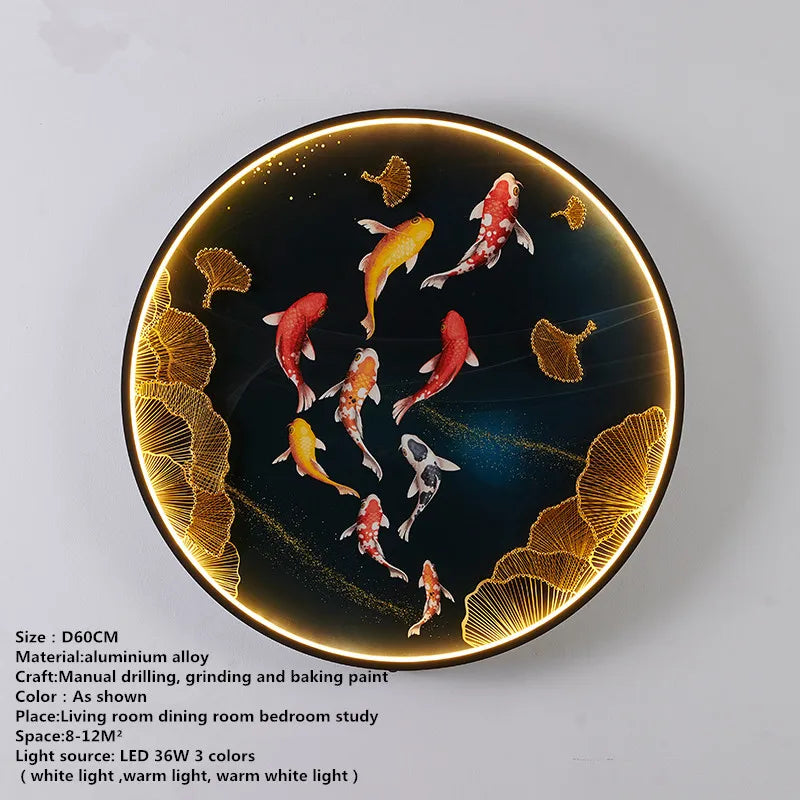 DecorBites™ LED Fishes Wall Picture Sconces: Creative Bedroom Lighting Fixture