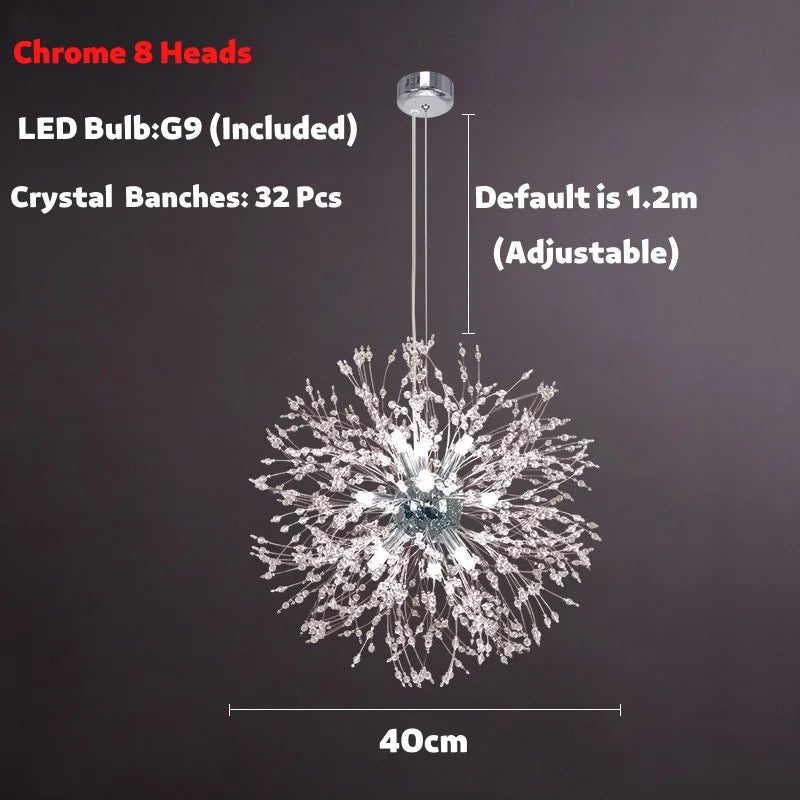 Decorbites™ Dandelion Spark LED-Kronleuchter – Moderne Kunst-Kristalllampen für die Hausdekoration