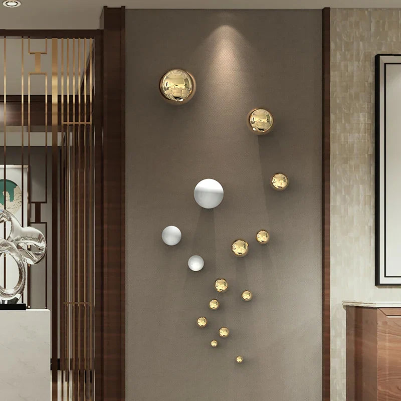 Decorbites™ Golden Edelstahl Geometrische Wanddekoration Kunst