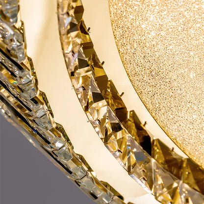 Decorbites™ Gold Kristall-Deckenleuchte: Nordisch Moderne Runde Leuchte für Schlafzimmer und Restaurant