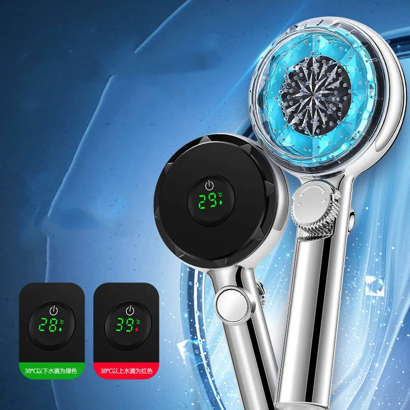 Decorbites™ LED-gefilterter Duschkopf mit Digitaldisplay - Hochdruck-Wassersparend