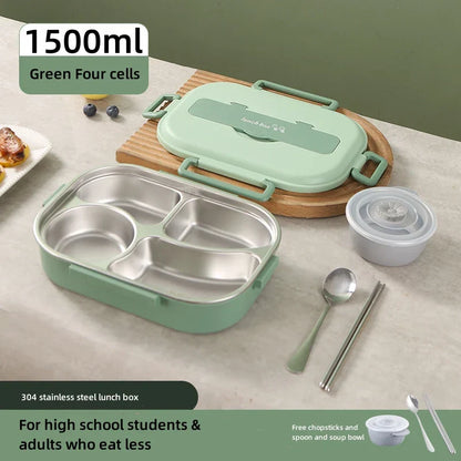 Decorbites™ Isolierter Bento-Mahlzeitbox-Set mit Besteck, tragbare Lebensmittelaufbewahrung