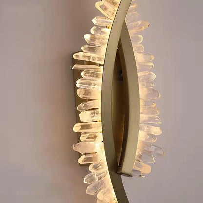 DecorBites™ Crystal Gold Metal Wall Light: Luxury Stainless Steel Sconce for Home Decor