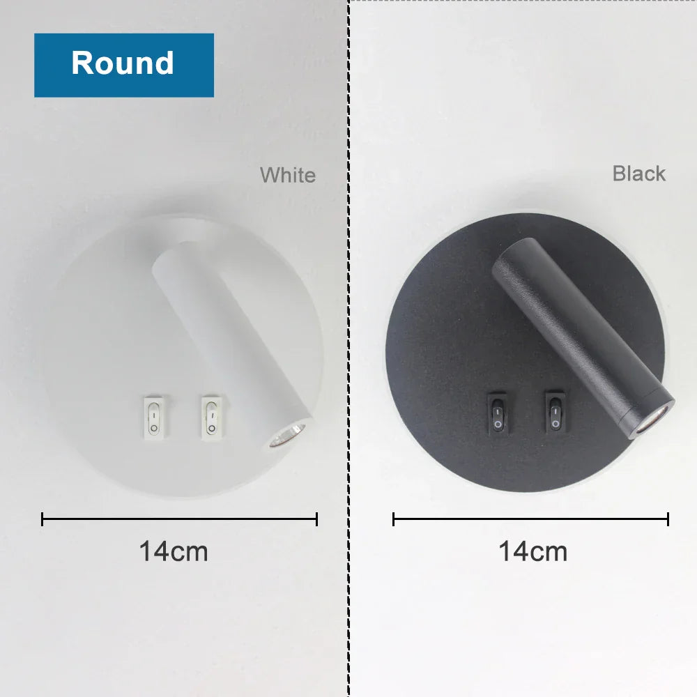 DecorBites™ Adjustable Wall Lamp for Bedroom, Study, or Reading - 350° Rotation, Switch Included