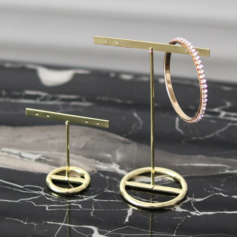 Decorbites™ Golden Geometrisches Schmuckdisplay-Regal – Desktop-Aufbewahrung & Heimdekoration