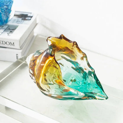 Decorbites™ Glas-Muschelstatue Bunte Moderne Design-Skulptur Dekorationsornamente