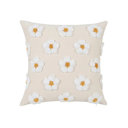 Decorbites™ Daisy Flora Stickerei Kissenbezug - Wohnaccessoires Gelb Blaue Blumen