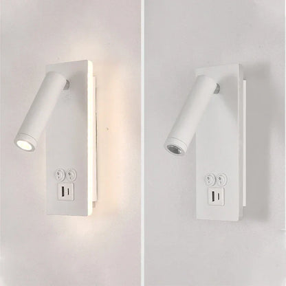 Decorbites™ Schwarz-Messing LED-Wandleuchte mit USB-Anschluss & Schalter - 3W-Scheinwerfer für das Schlafzimmer
