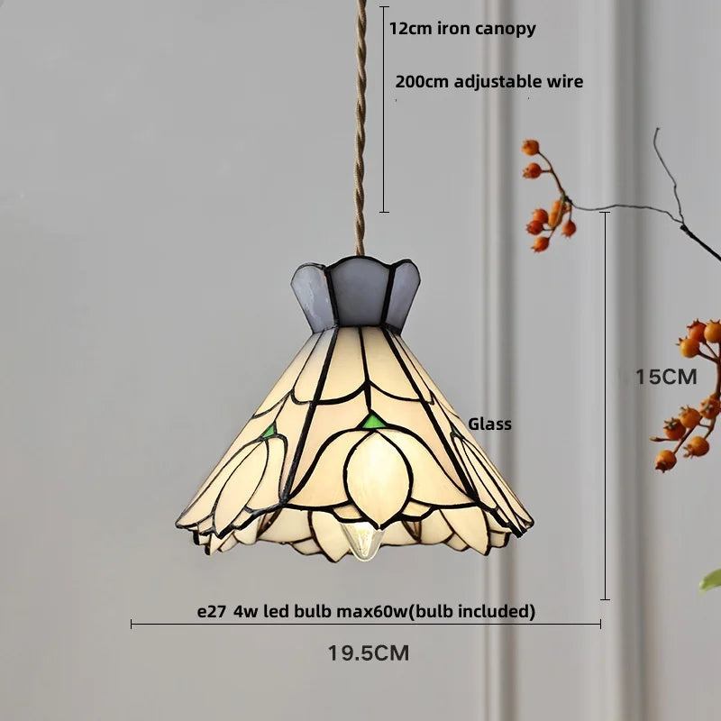 DecorBites™ Glass Brass Pendant Lamp, Adjustable Loft LED Light for Kitchen Bar Balcony