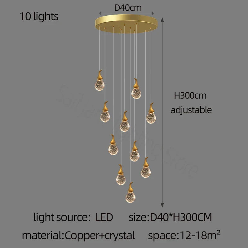 Crystal Gourd Chandelier